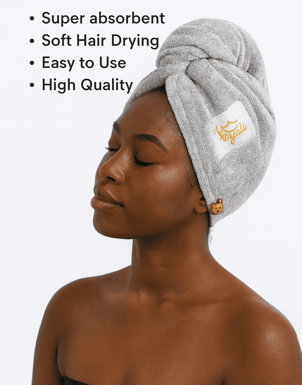 Exclusive Grey Microfibre Towel